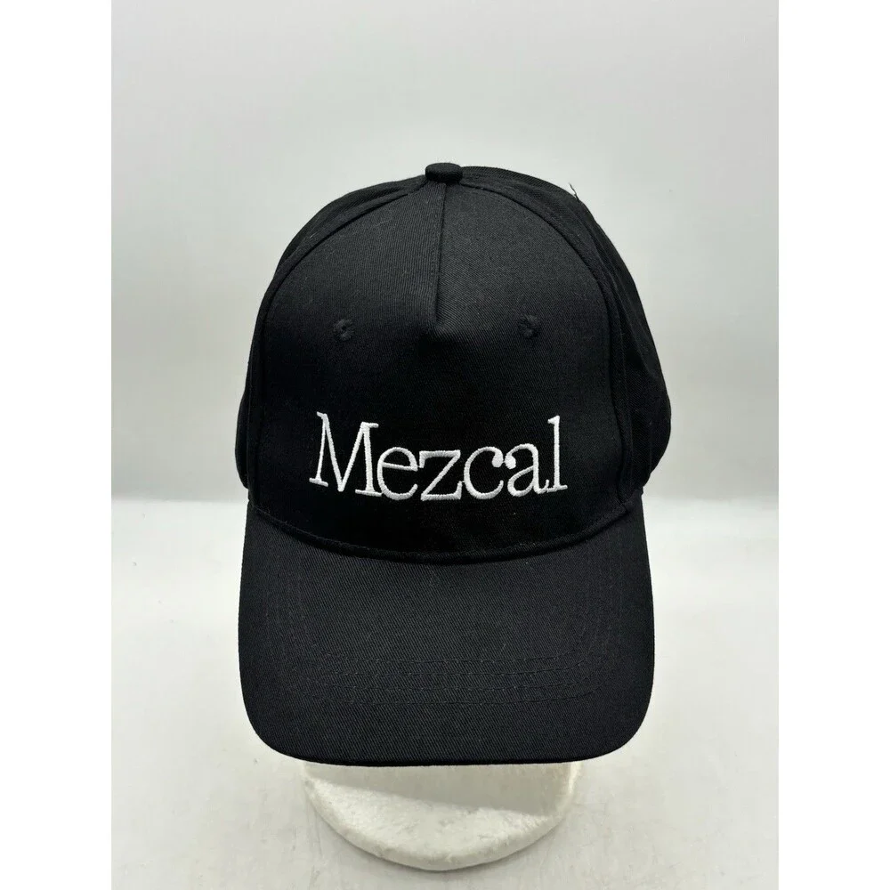 Mezcal Rosaluna Embroidered Hat Strapback Black Hook Loop Baseball Cap